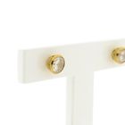 Image 6 of Gold stud earrings with zirconia