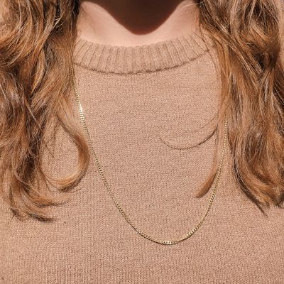 Gold gourmet link chain | 69.5 cm Image 2 of Gold gourmet link chain | 69.5 cm