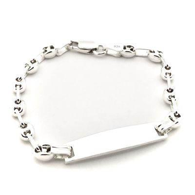 Image 1 of Silver Children's 'nameplate' bracelet | 14.5 cm
