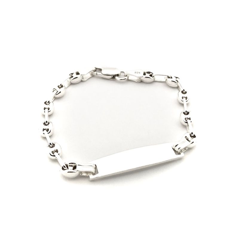 Image 1 of Silver Children's 'nameplate' bracelet | 14.5 cm