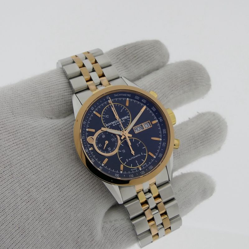 Image 10 of Raymond Weil Freelancer; Automatic chronograph men's watch