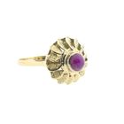 Image 3 of Vintage gold floral ring with ruby