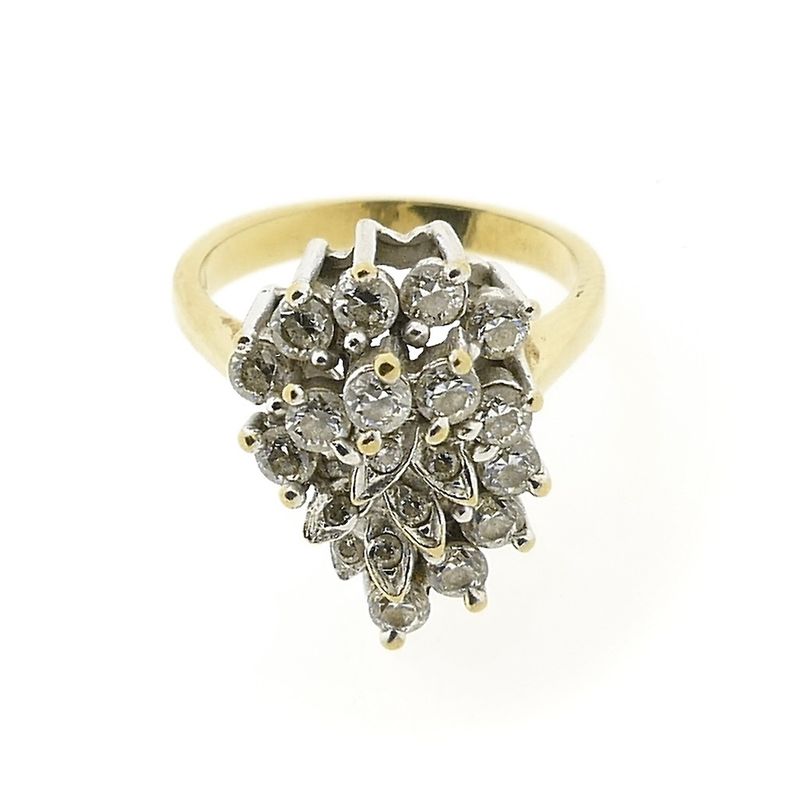 Image 3 of Gold cocktail ring with zirconia