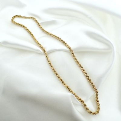 Image 2 of 18K Gold Twisted Link Chain | 61.5 cm