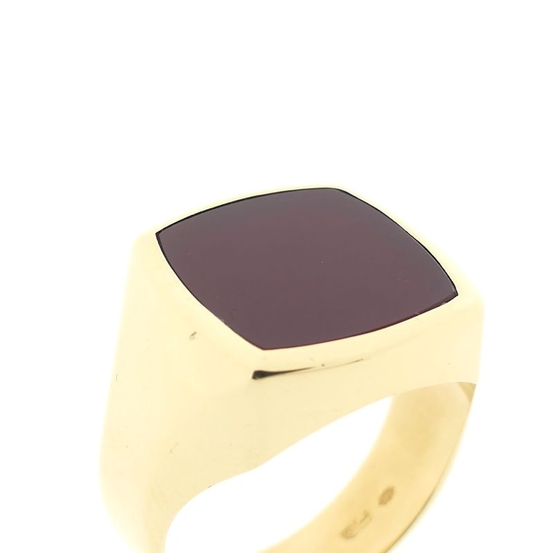 Image 2 of Gold signet ring with carnelian