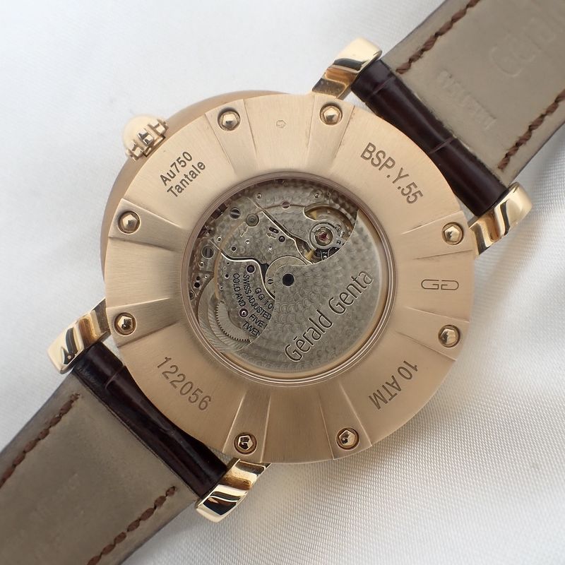Image 9 of Gerald Genta Arena Bi-Retro; 18k gold men's watch with Tantalum bezel