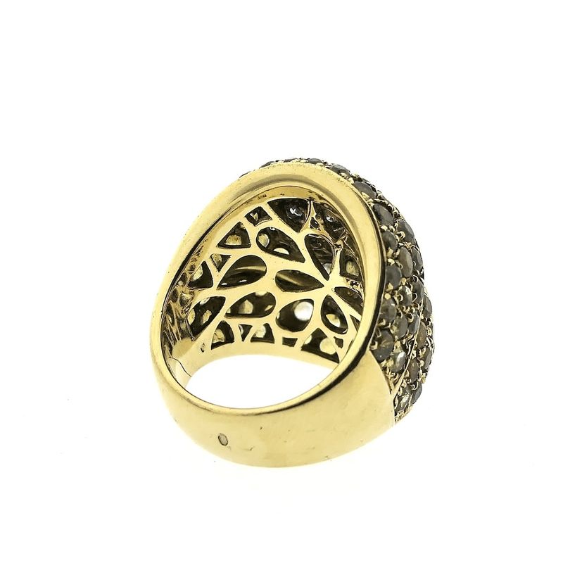 Image 12 of 18-karat gold cocktail ring with citrine and 1.28 ct. diamonds.