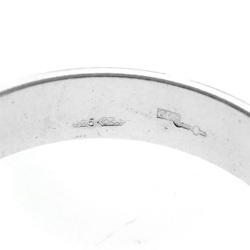 Image 4 of Silver ring with diagonal relief | Men