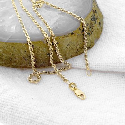 Image 2 of Gold twisted link chain | 46 cm