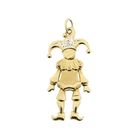 Image 1 of Gold harlequin pendant with diamond | 0.005 ct.