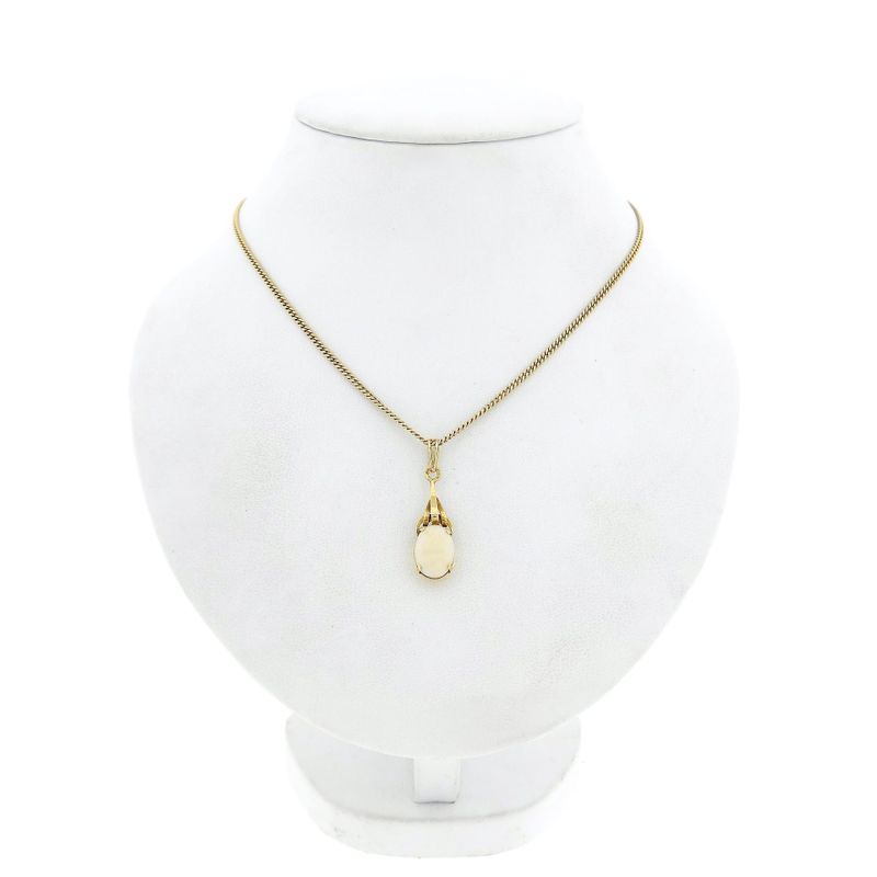 Image 4 of 14 Karat Gold Pendant with Opal