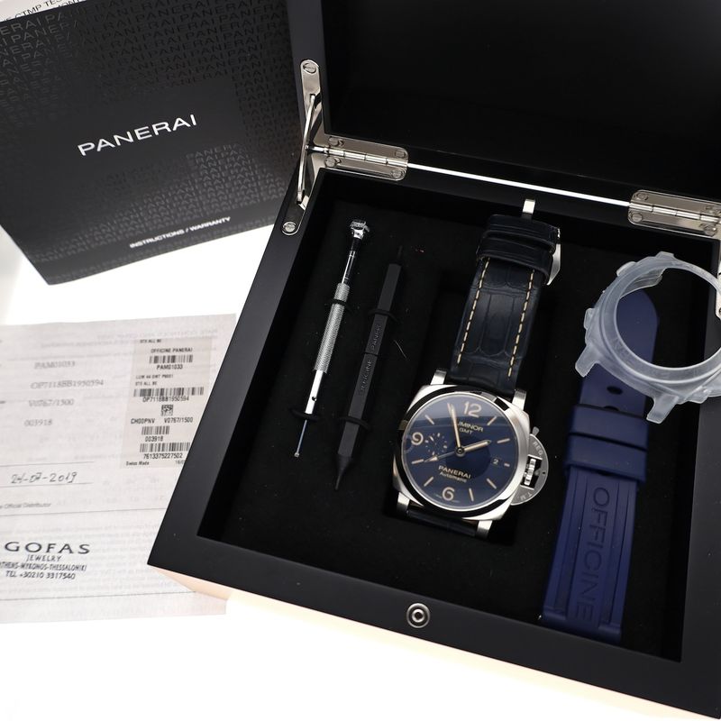 Image 4 of Panerai Luminor GMT PAM01033; Automatic men's watch