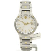 Movado SE; Two-tone watch with white dial; 0607516