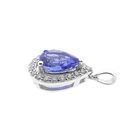 Image 6 of 18-karat white gold pendant with tanzanite and diamond | 0.18 ct.