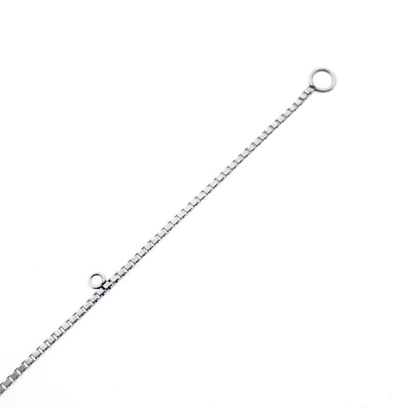 Image 7 of 18K white gold Venetian link chain | 36.5 cm - 41.5 cm