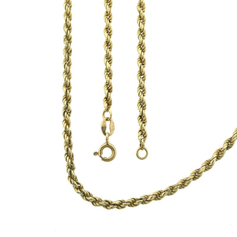 Image 1 of Gold twisted link chain