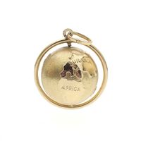 18 carat gold globe pendant