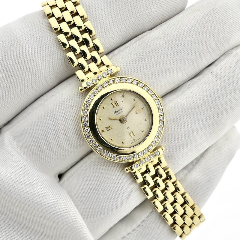 Image 8 of Chopard Geneva Classic 884.1; Vintage 18k gold women's watch with diamonds