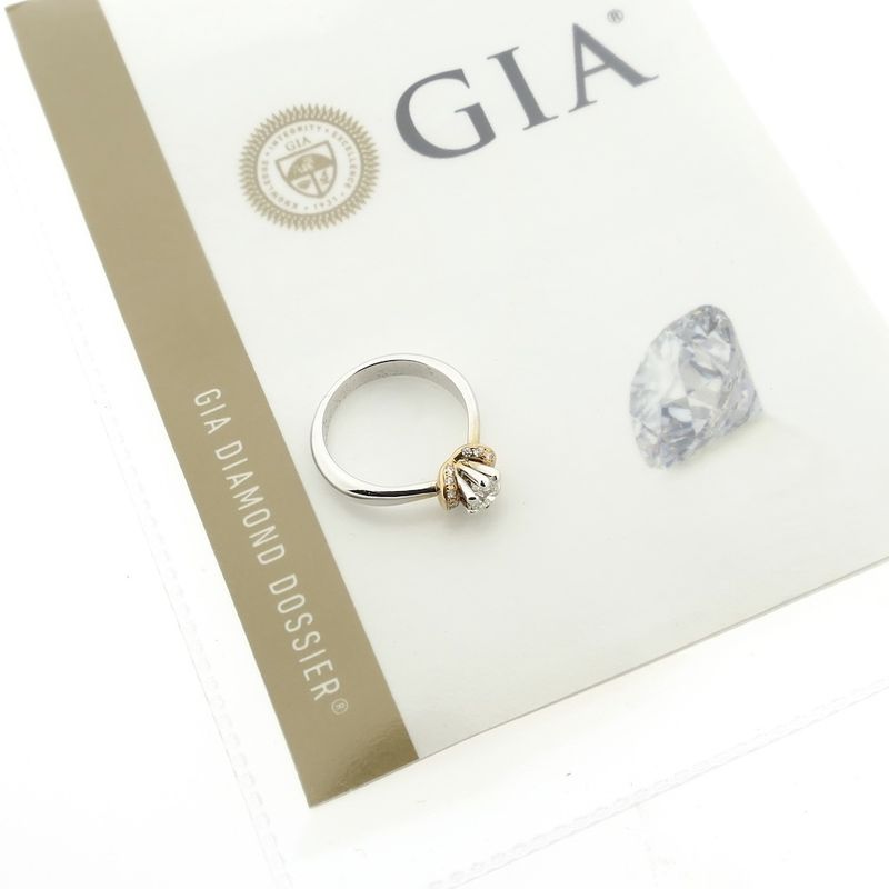 Image 2 of 18K White Gold ring with 0.42 ct. diamond | + GIA certificate