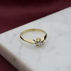 Image 7 of Gold solitaire ring with zirconia