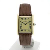 Cartier Tank Vermeil 'Large'; Vintage mechanical watch