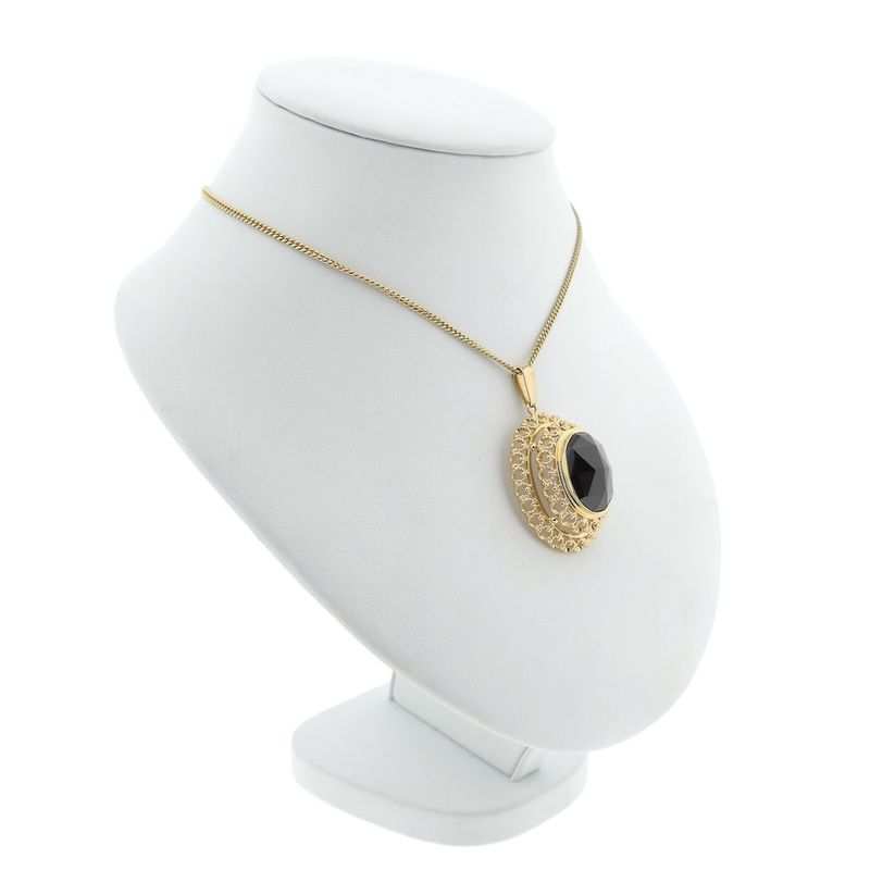 Image 8 of Vintage gold pendant with garnet