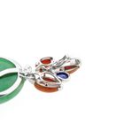 Image 4 of White gold pendant with jade, red jasper and sapphire