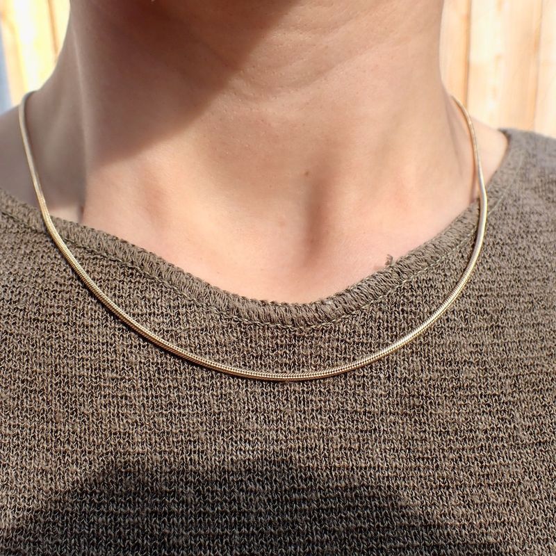 Image 3 of Gold snake link chain | 47 cm