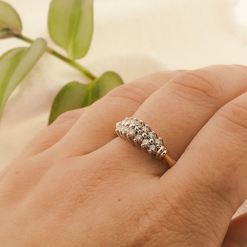 Image 4 of Gold ring pavé set with diamonds | 0.56 ct.