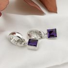 Image 2 of Silver earrings with amethyst