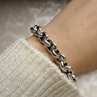 Image 4 of Silver jasseron link bracelet | 20 cm