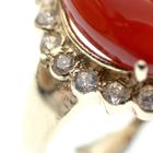 Image 7 of Gold ring with fire opal and zirconia