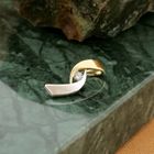 Image 2 of Two-tone gold minimalist pendant with diamond; 0.04 ct. | Passione