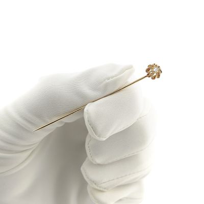Image 1 of Rose gold lapel pin, tie pin with rose-cut diamond | 0.06 ct.