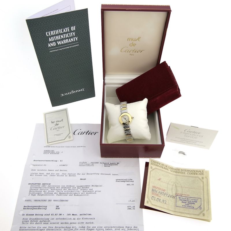 Image 21 of Cartier Colisèe Baignoire 8057908C; 18k gold ladies' watch