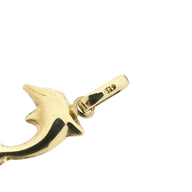 Image 4 of Golden dolphin pendant | Minimalist