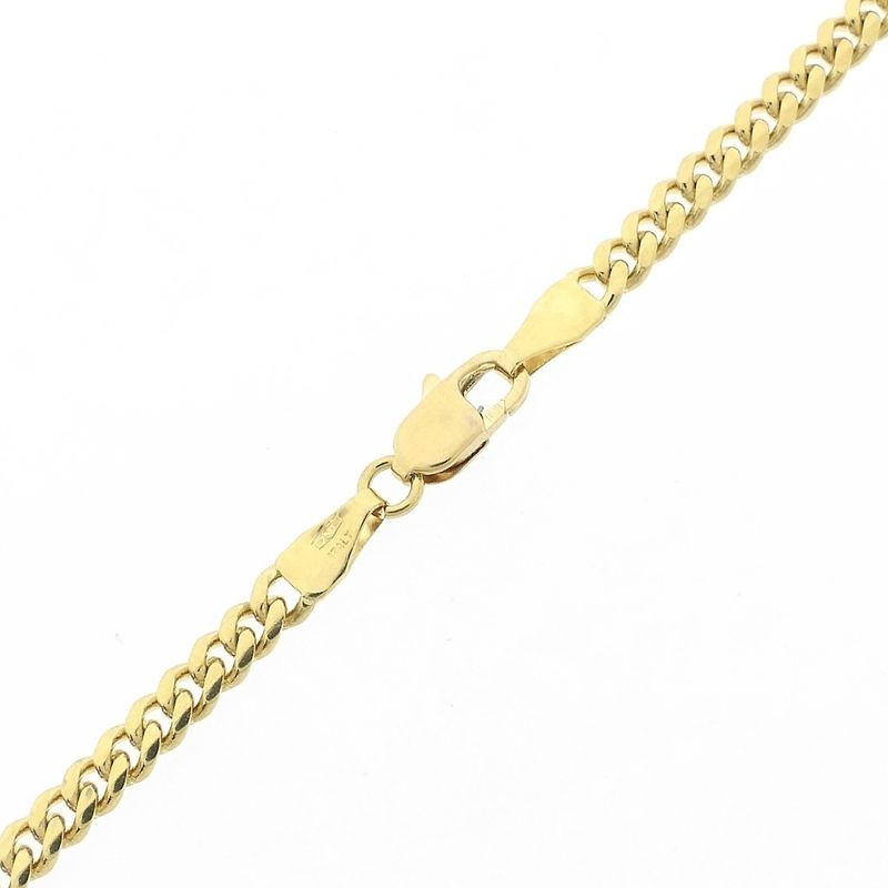 Image 6 of 18-karat gold necklace with a fixed pendant; Opal and diamond 0.46 ct. | 43 cm