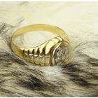 Image 2 of Two-tone gold men's ring with diamond | 0.20 ct.