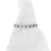 White gold robust jasseron link bracelet