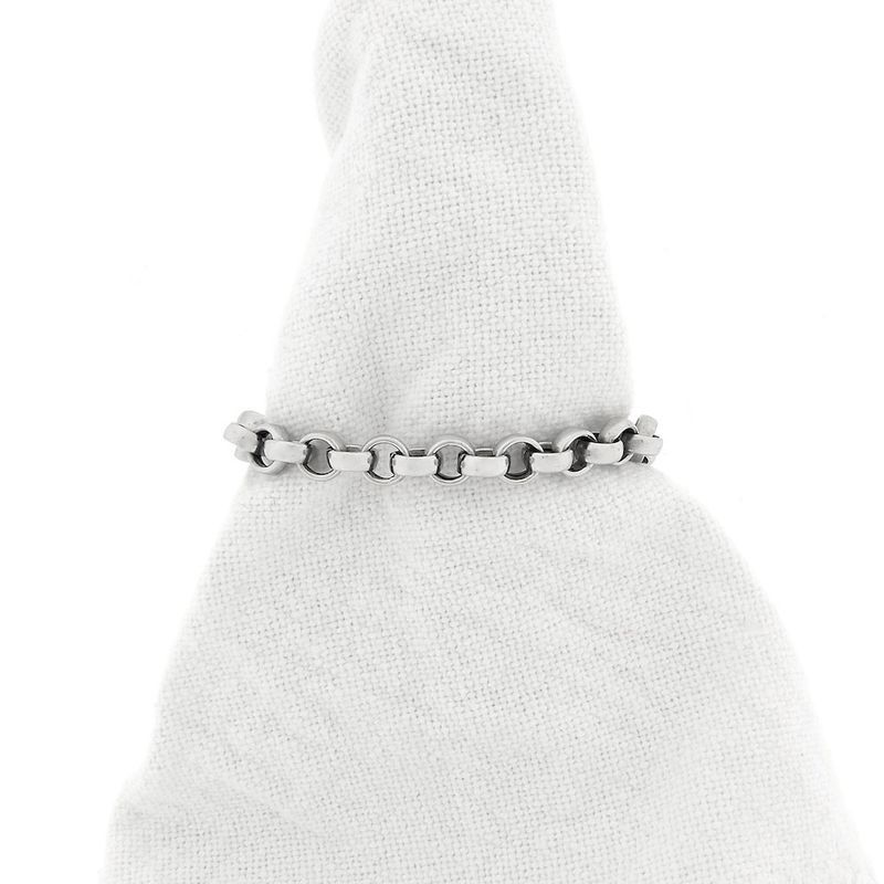 Image 1 of White gold robust jasseron link bracelet