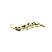 Vintage gold feather brooch