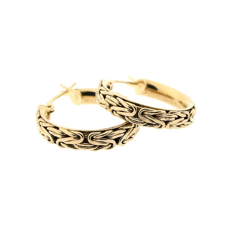 Image 5 of Gold earrings; King's link | Ø 21.5 mm