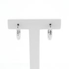 Image 1 of White gold earrings with engravings; Ø 15.8 mm