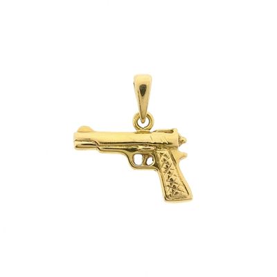 Image 1 of 18K Gold Pistol Pendant