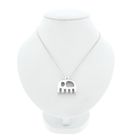 Image 3 of Solid silver pendant of an abstract elephant.