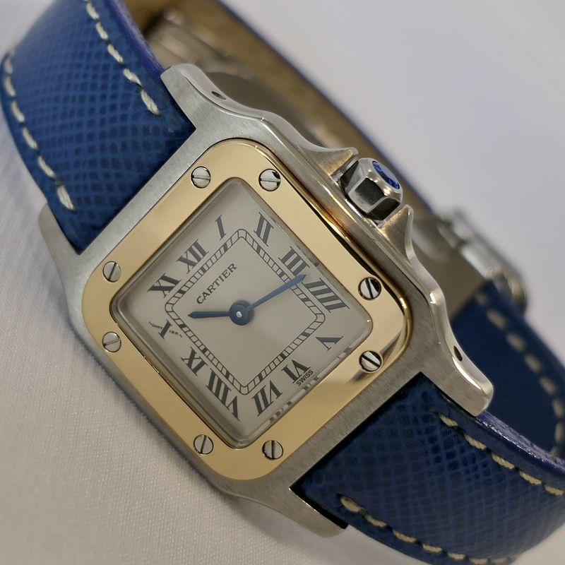 Image 5 of Cartier Santos Galbee; Gold/steel ladies watch