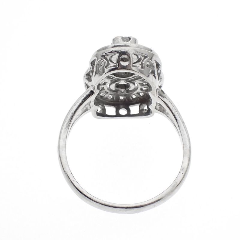Image 7 of 18K white gold art deco engagement ring | 0.62 ct. diamonds