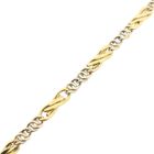 Image 7 of Two-tone gold navy link bracelet with diamonds