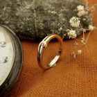 Image 2 of Two-tone gold solitaire ring with diamond; 0.025 ct.