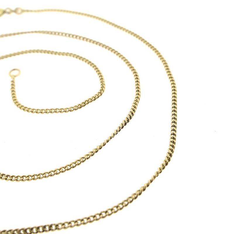 Image 4 of Gold gourmet link chain | 52 cm